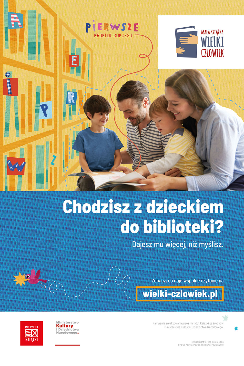 chodzisz z&nbsp;dzieckiem do biblioteki plakat