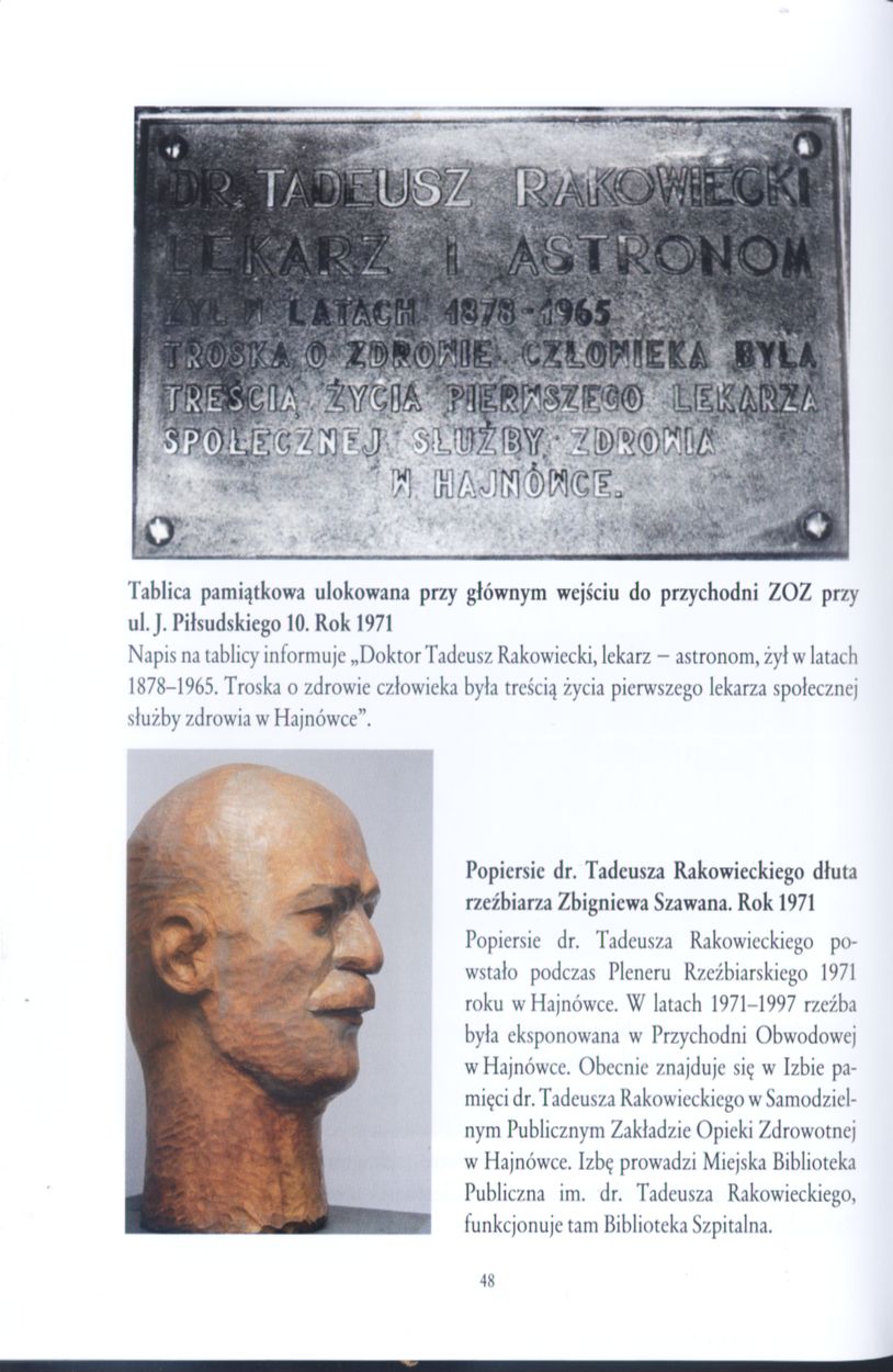 Tadeusz Rakowiecki lekarz astronom humanista s. 48