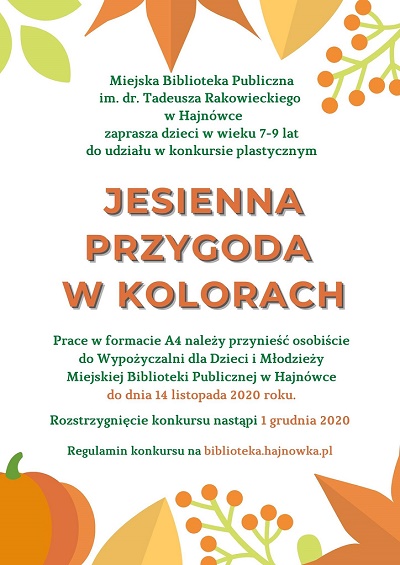 Konkurs plastyczny "Jesienna przygoda w kolorach"